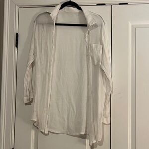 Classic White oversized shirt/beach coverup